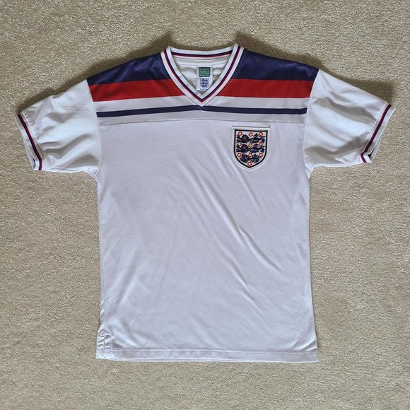 Men’s England 1982 World Cup Retro T-Shirt, Size Medium - Picture 5 of 6